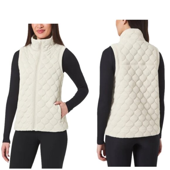 NWT Kirkland Signature Women's Quilted Active Vest, Cream  (Pumice Stone) - Picture 1 of 7
